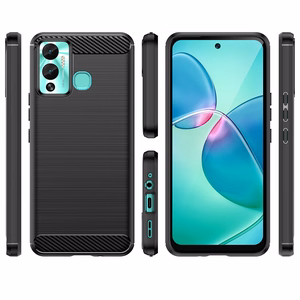 Carbon Case case for Infinix Hot 12 Play NFC / Hot 12 Play flexible silicone carbon cover black