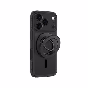 AmazingThing Titan Pro Lens Ring Set suojakuori mallille iPhone 18 Pro, kameransuojuksella ja magneettirenkaalla, MagSafe-yhteensopiva – väri: musta