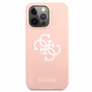 Guess Silikoninen 4G Logo Suojakuori iPhone 13 Pro Max 6.7" - Vaaleanpunainen