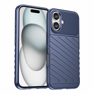 Thunder Case Silikoninen Suojakuori iPhone 16:lle - Sininen