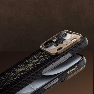Musta Benks Magnetic Armor Air Knight kevlar- ja metallikehyksinen suojakuori (C.K.FL.AP.GD.X072) malleihin iPhone 18 Pro / iPhone 17 Pro