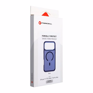 Suojakuori laitteelle iPhone 18 Pro Max / 17 Pro Max: Forcell F-Protect Smoke Hybrid Premium, MagSafe-yhteensopiva, väri: laivastonsininen