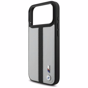 BMW M Perforated Stripe Logo MagSafe Suojakuori iPhone 17 Pro Max:lle - Harmaa