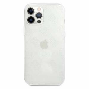 Guess GUHCP12M3D4GTR iPhone 12/12 Pro 6.1" läpinäkyvä kovakotelo 4G 3D kuvio kokoelma
