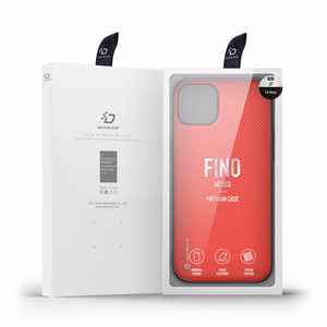 Dux Ducis Fino kotelo kansi valmistettu nailon iPhone 14 Plus punainen