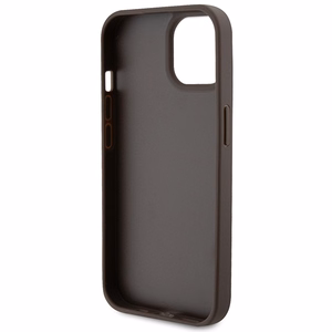 Guess case for iPhone 15 Plus 6,7" GUHCP15MP4TDSCPW brown hardcase Crossbody 4G Metal Logo