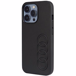 Audi Synthetic Leather iPhone 13 Pro / 13 6.1" black/black hardcase AU-TPUPCIP13P-TT/D1-BK