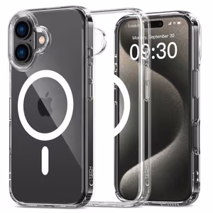 Tech-Protect FlexAir Hybrid MagSafe Suojakuori iPhone 16 Plus:lle - läpinäkyvä