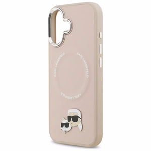 Karl Lagerfeld Karl & Choupette Pins MagSafe -kuori iPhone 17 Pro - pinkki
