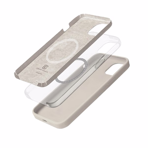 Crong Color Cover Magnetic suojakuori iPhone 14 Plus -laitteelle, MagSafe-yhteensopiva, kivenbeige