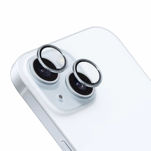 3mk Lens Protection Pro kameran suojalasi sinisellä kehyksellä iPhone 15:lle