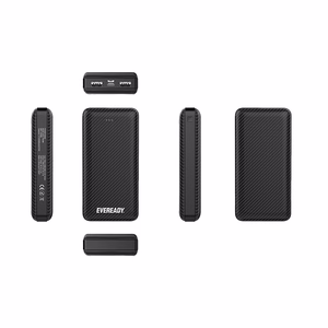 Eveready PX20B varavirtalähde, 20000 mAh, 2 × USB-A, musta