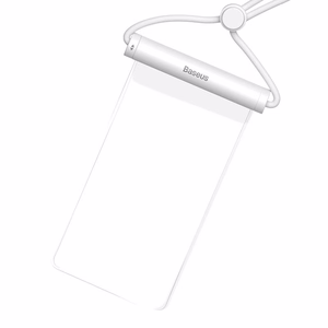 Vedenpitävä puhelimen suojakotelo Baseus AquaGlide Cylindrical Slide Lock -lukolla (valkoinen)