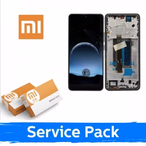 LCD-näyttö, yhteensopiva Xiaomi Redmi Note 13 Pro 5G / Poco X6 5G kanssa, kehyksellä / Midnight Black / (Service Pack)