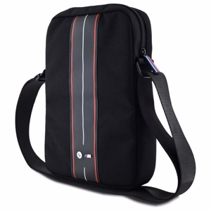 BMW Nylon Red Stripe -laukku enintään 8 tuuman tabletille, musta