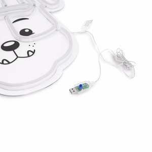 Riippuva neon LED Paw Patrol pleksilasilla - Rubble OW-130446