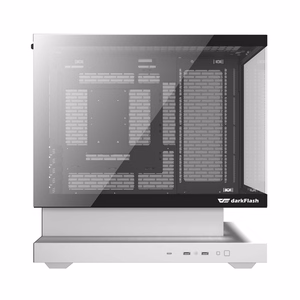 Darkflash F1 computer case (White) + 6 ARGB fans