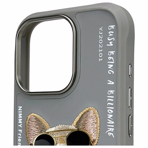 NIMMY Suojakuori GLASSES COOL DOG iPhone 16 Pro Max:lle harmaa