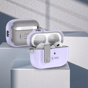 Tech-Protect Slim Hook Suojakuori karabiinilla Apple AirPods Pro 1 / 2:lle - violetti