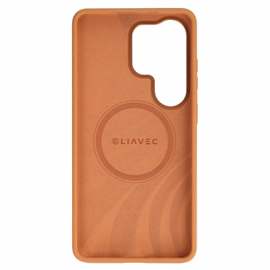 Liavec Silky suojakuori metallisella kamerakehyksellä Samsung Galaxy S26 Ultra -puhelimelle oranssi