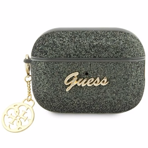Guess GUAP2GLGSHA AirPods Pro 2 Suojakuori vihreä/khaki Glitter Flake 4G Charm