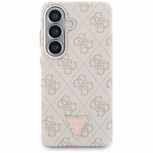 Guess 4G Triangle Logo suojakuori laitteelle Samsung Galaxy S26, MagSafe-yhteensopiva, vaaleanpunainen