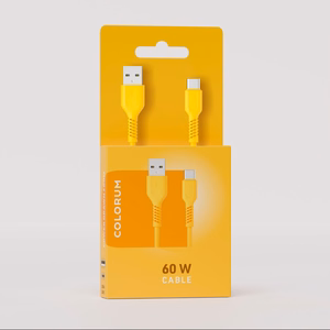 COLORUM kaapeli USB-A - USB-C 1,8m 3A CK60-AC-05 xYellow
