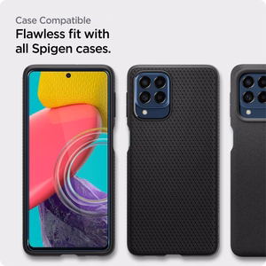 Spigen ALM Glass FC karkaistu lasi Samsung Galaxy M53 5G:lle - musta