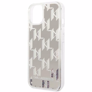 Karl Lagerfeld KLHCP14SLMNMS iPhone 14 6.1 kovakuori hopeinen / hopeinen Liquid Glitter Monogram