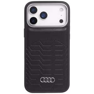 Audi GT Synteettinen Nahkainen MagSafe Suojakuori iPhone 17 Pro:lle - Musta