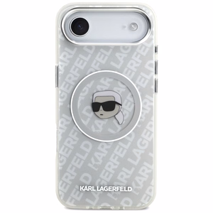 Karl Lagerfeld IML Karl Head Logo MagSafe Suojakuori iPhone Air:lle - Harmaa