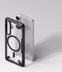 Ringke Fusion X Magneettinen MagSafe Suojakuori Samsung Galaxy S26:lle - Läpinäkyvä musta