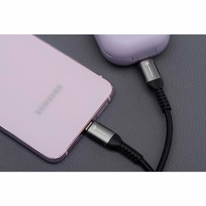 Kaapeli USB A - USB C Forcell F-Energy QC4.0 3A 66W Cafule 3 m C256 musta