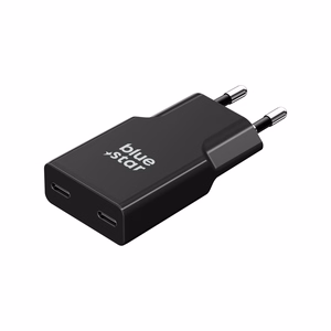 Blue Star Slim GaN TFK-SC-30WCC 30W 2x USB-C QC 4.0 / PD 3A -laturi, musta