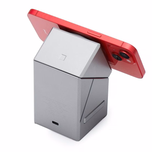 Langaton laturi Forcell F-Energy 3in1 Rotation Cube Qi2 yhteensopiva MagSafe-n kanssa (F-06) hopeinen