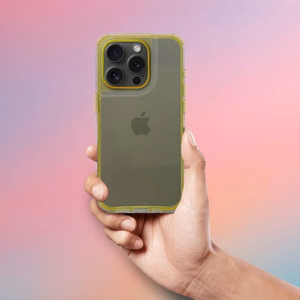 Suojakuori iPhone 14 PRO:lle Matrix Clear keltainen