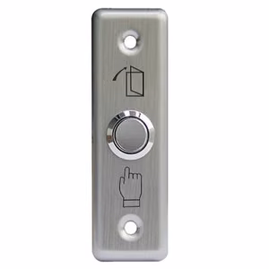 Flush-mounted stainless-steel exit button, NO/COM