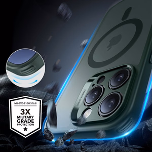 ESR Classic Pro Set Halolock MagSafe suojakuori iPhone 16 Pro Max -puhelimelle - vihreä