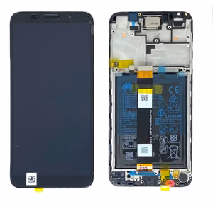 LCD screen Huawei Y5p 2020 with touch screen with frame and battery Midnight Black original (service pack)