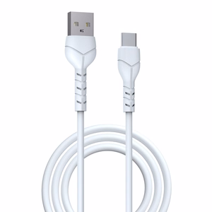 USB-kaapeli Devia Kintone Type-C 1.0 m, valkoinen 5V 2.1A