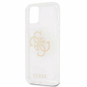 Guess GUHCP12LPCUGL4GTR iPhone 12 Pro Max 6.7" läpinäkyvä kova kotelo Glitter 4G Big Logo Glitter 4G Big Logo