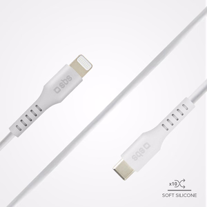 SBS TECABLELIGTC1W USB-C - Lightning Kaapeli MFi-sertifioitu, 1m - valkoinen