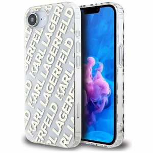Karl Lagerfeld IML Repeat Logo Alkuperäinen Pussi iPhone 17e/16e:lle - Kultainen