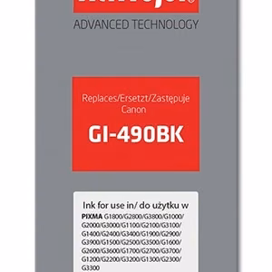Activejet AC-G490BK – musta mustepullo, korvaa tuotteen Canon GI-490BK, 135 ml, Supreme, 6000 sivua