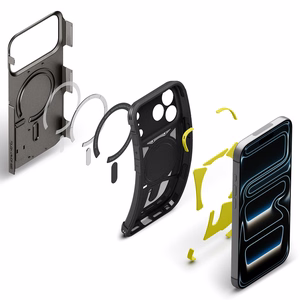 Spigen Tough Armor T MagSafe -suojakuori iPhone 17 Pro / 18 Pro -malleille, grafiitti