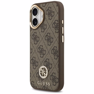 GUESS Suojakuori IPHONE 17 MagSafe GUHMP17SP4GRMDEW (PU W/ 4G Strass Logo) ruskea