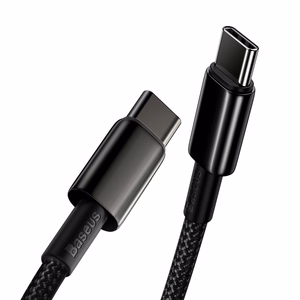 Baseus Tungsten PD USB-C - USB-C kaapeli 1 m 100W (musta)