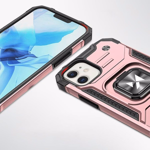 Wozinsky Ring Armor iPhone 14 tapauksessa panssaroitu kansi magneettinen haltija rengas kultainen