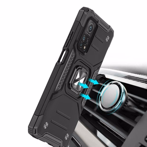 Wozinsky Ring Armor Tough Hybrid Case Cover + Magneettinen Mount Mi Poco M4 Pro 5G / Redmi Note 11 5G (Kiina) / Redmi Note 11T 5G / Redmi Note 11S 5G musta musta