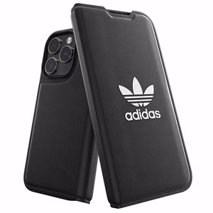 Adidas OR Booklet Case BASIC iPhone 14 Pro 6.1 musta/musta valkoinen 50182